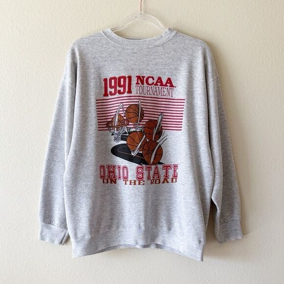 Vintage 1991 NCAA Tournament Ohio State Buckeyes Final Four Sweatshirt Crewneck